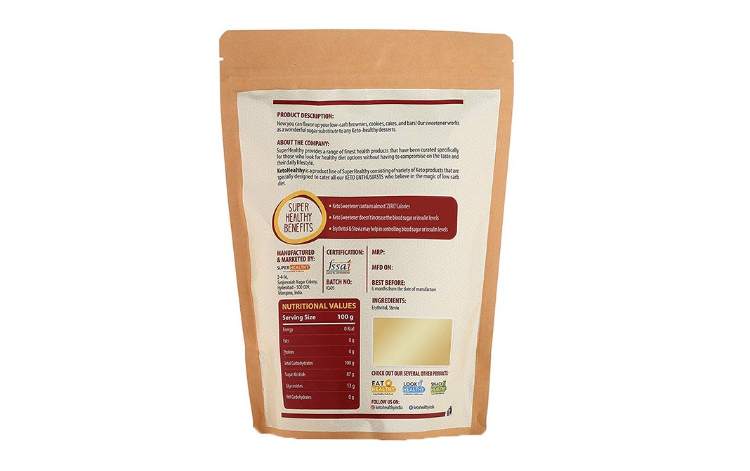 Super Healthy Keto Sweetener    Pack  250 grams